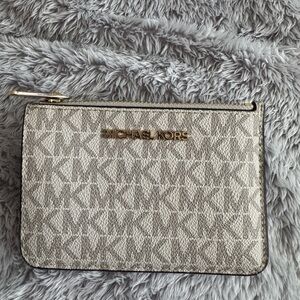 Michael Kors Gold and Cream Wristlet